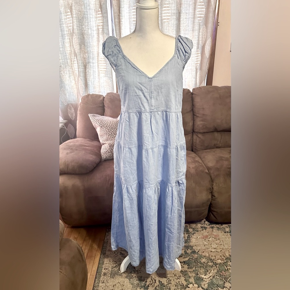 Back Tie Denimy Dress